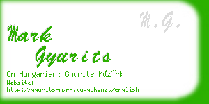 mark gyurits business card